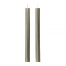 Набор из двух свечей цвета шалфея из коллекции edge, 24.5 см Tkano