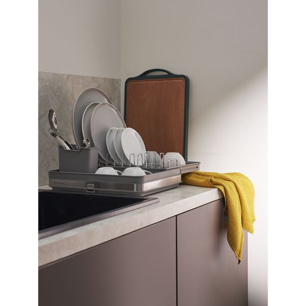Сушилка для посуды atle раздвижная большая, серая Smart Solutions