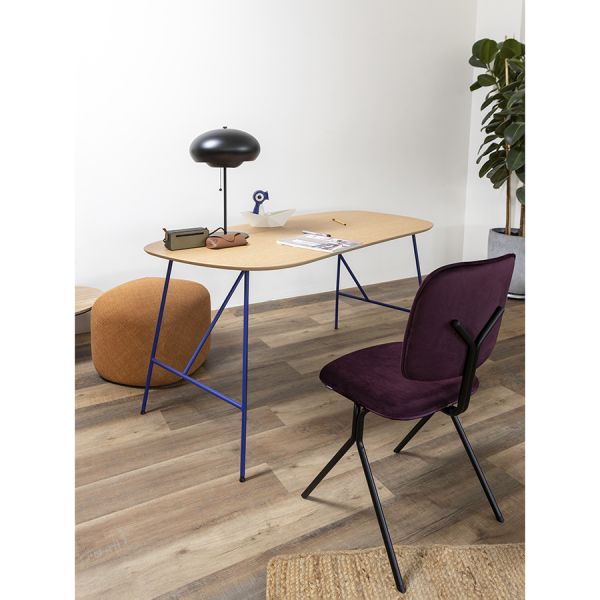 Стул ror, y, велюр, черный/пурпурный Latitude