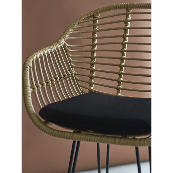 Стул полубарный vetle bent, ротанг Bergenson Bjorn