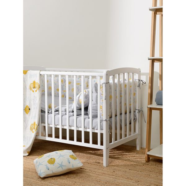 Простыня на резинке детская из сатина светло-серого цвета из коллекции essential 70х140х20 см