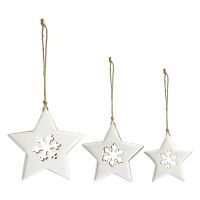 Набор елочных украшений winter stars из коллекции new year essential, 3 шт Tkano