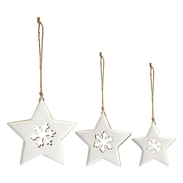 Набор елочных украшений winter stars из коллекции new year essential, 3 шт Tkano