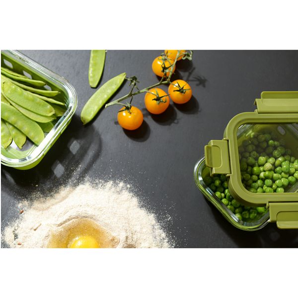 Контейнер для запекания, хранения и переноски продуктов в чехле, 1050 мл, зеленый Smart Solutions