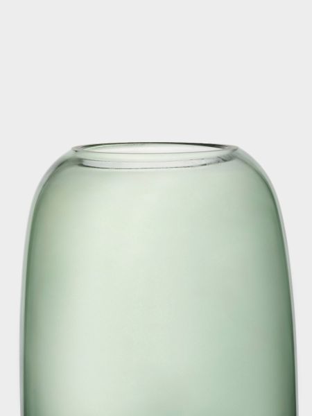Ваза для цветов 26 см, стекло, зеленая, Serenade
