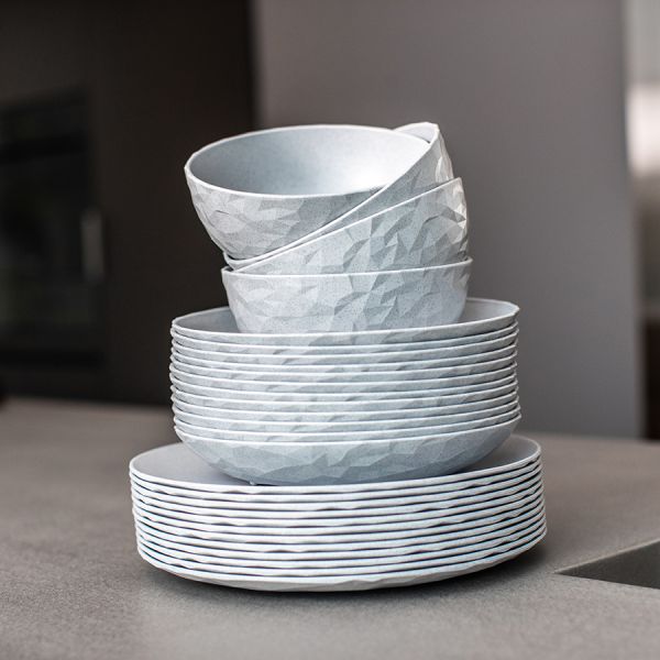 Тарелка суповая club organic 22 см синяя