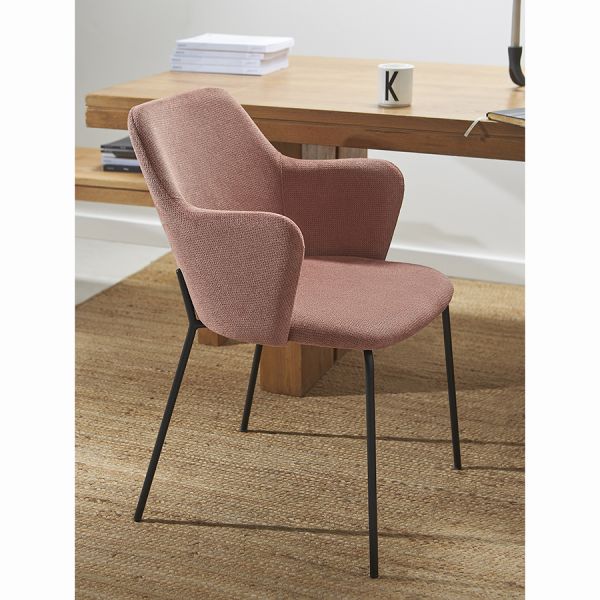 Стул dwight, фактурный шенилл, розовый Bergenson Bjorn