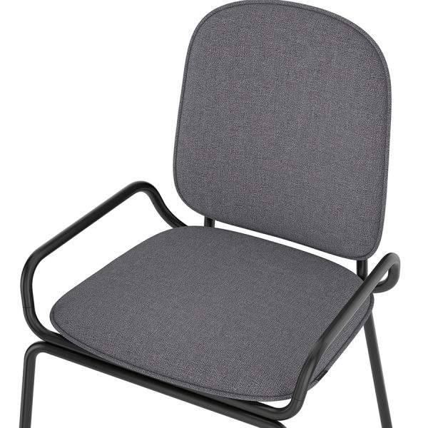 Стул ror, double frame, рогожка, черный /серый