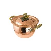 Кастрюля 2л медная с лужением кованая с крышкой «Чеснок» С72108/5