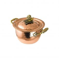 Кастрюля 2л медная с лужением кованая с крышкой «Чеснок» С72108/5