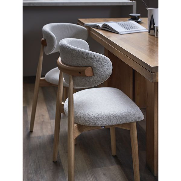 Стул stone, мягкий шенилл, кремовый Bergenson Bjorn