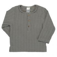 Рубашка из хлопкового муслина серого цвета из коллекции essential 12-18m