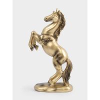 Статуэтка 25 см, полирезин, золотистая, Конь на дыбах, Horse Anna Lafarg
