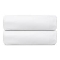 Простыня на резинке из плотного сатина белого цвета из коллекции essential, 200х200х30 см Tkano