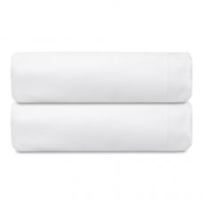 Простыня на резинке из плотного сатина белого цвета из коллекции essential, 200х200х30 см Tkano