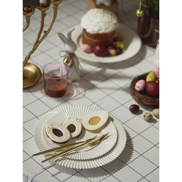 Набор из двух тарелок белого цвета из коллекции edge, 21 см Tkano