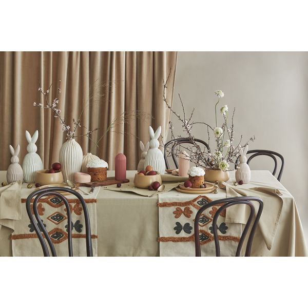 Декор из фарфора белого цвета trendy bunny из коллекции essential, 12,5х12,5x30,5 см Tkano