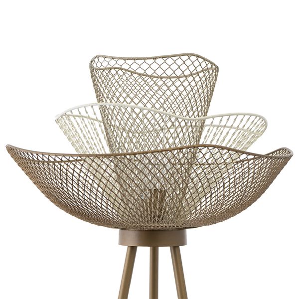 Торшер vinger, D53х153 см, белый/бежевый/золотой Bergenson Bjorn