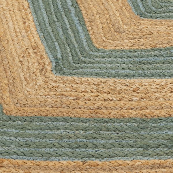 Ковер из джута с вставками зеленого цвета из коллекции ethnic, 120х80 см Tkano