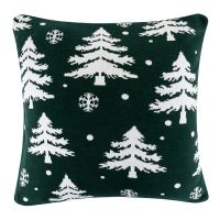 Подушка вязаная с новогодним рисунком Морозный Лес из коллекции new year essential, 45x45 см Tkano