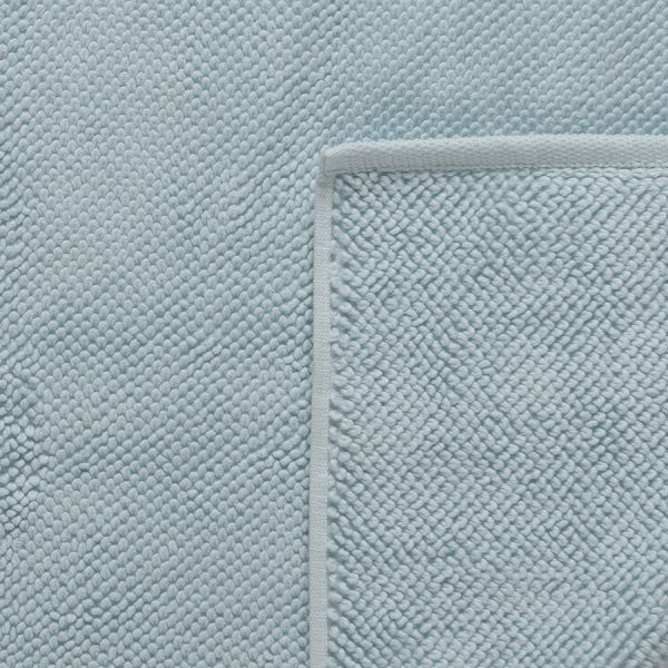 Коврик для ванной ворсовый из чесаного хлопка голубого цвета из коллекции essential, 50х80 см Tkano