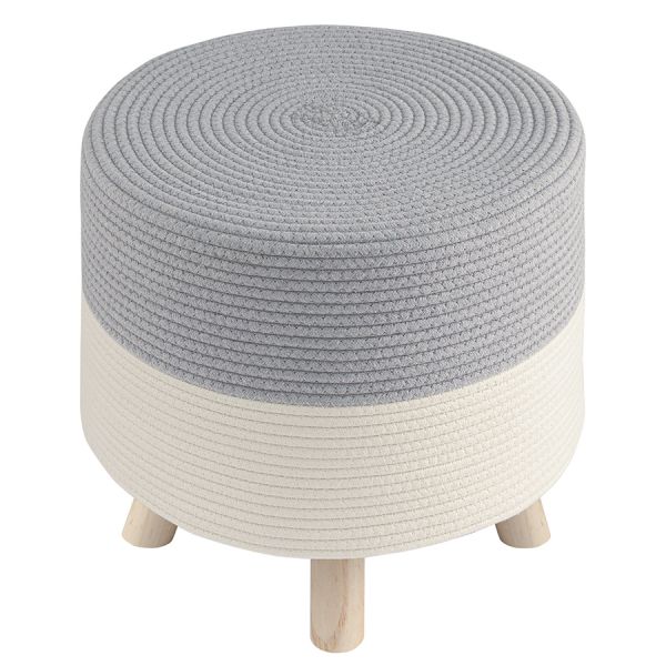 Пуф devy, D40х40 см, бежевый/серый