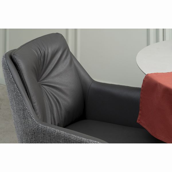 Стул allar, экокожа, рогожка, серый Bergenson Bjorn