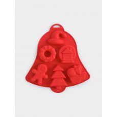 Форма для выпечки кексов 21х20 см, 6 отд, силикон, красная, Колокольчик, Muffin ANNA LAFARG