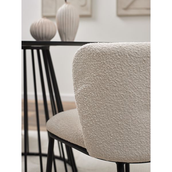 Стул foggy, букле, молочный Bergenson Bjorn