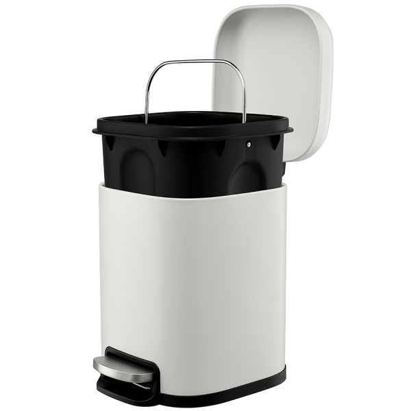 Ведро мусорное с педалью, светло-серое, 6 л Smart Solutions