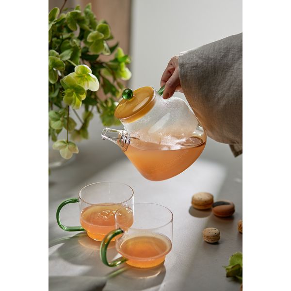 Набор кружек orb 400 мл, прозрачные/зеленые, 2 шт Liberty Jones