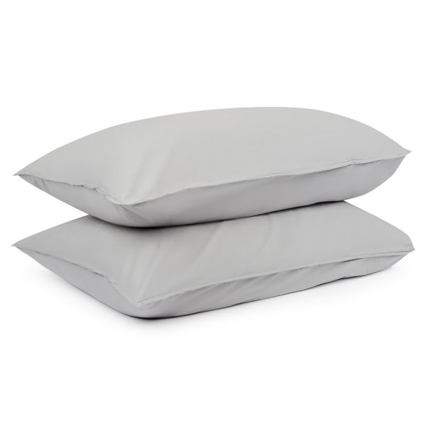 Комплект постельного белья серого цвета из органического стираного хлопка из коллекции essential