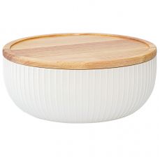 Салатник с бамбуковой крышкой soft ripples, dual glazing, D22 см Liberty Jones