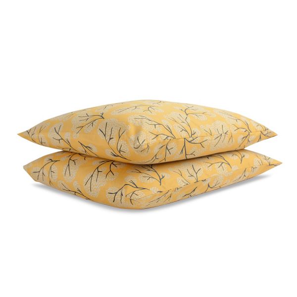 Комплект постельного белья из сатина с принтом 'Сибирский цветок' из коллекции russian north, 150х200 см Tkano