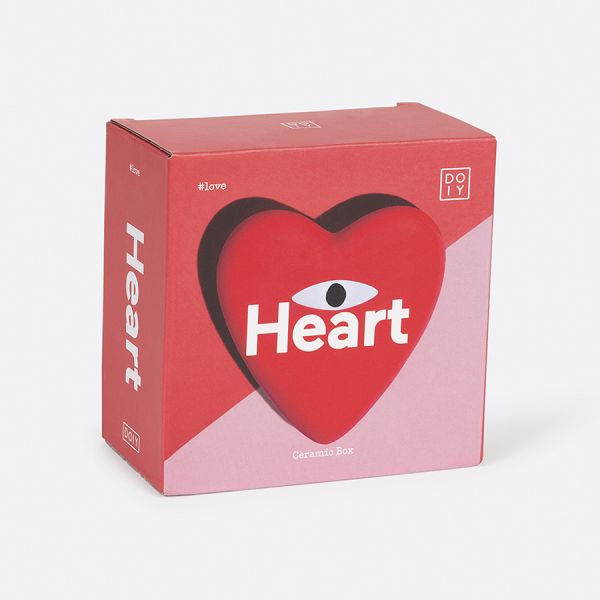 Шкатулка для украшений heart, 10х10х4 см, красная Doiy