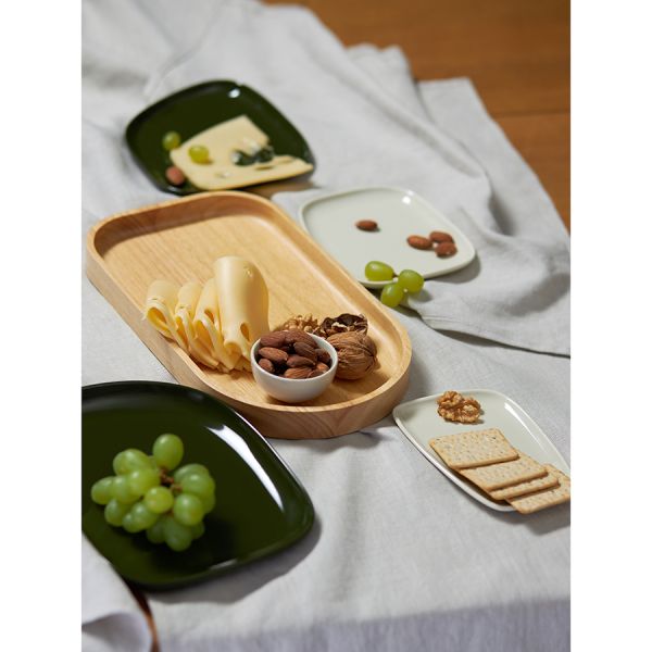 Набор из 5-ти сервировочных тарелок на деревянном подносе sorrento Liberty Jones