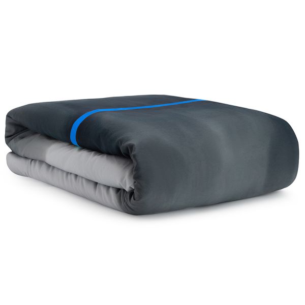 Комплект постельного белья из умягченного сатина из коллекции slow motion, electric blue, 200х220 см Tkano