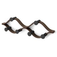 Вешалка настенная montage, 6 крючков, черный/орех Umbra
