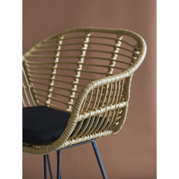 Стул полубарный vetle bent, ротанг Bergenson Bjorn