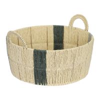 Корзина плетеная круглая bodhran sage из коллекции ethnic, размер l Tkano