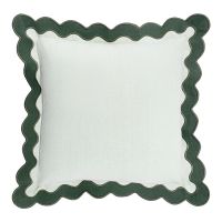 Чехол на подушку с контрастным кантом зеленого цвета из коллекции trendy ruffles, 40х40 см Tkano