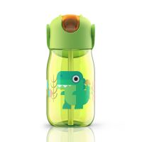 Бутылочка детская с силиконовой соломинкой 415 мл зелёная ZK201-GN