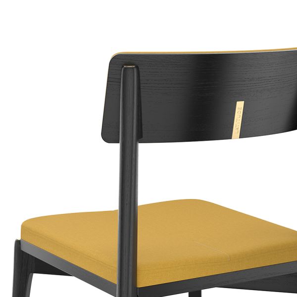 Стул aska рогожка черный/горчичный Latitude