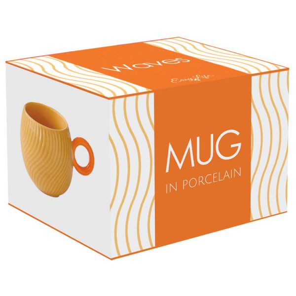 Кружка waves, 350 мл, оранжевая Easy Life