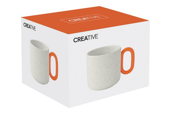 Кружка Creative 0.35 л, бело-оранжевая Easy Life