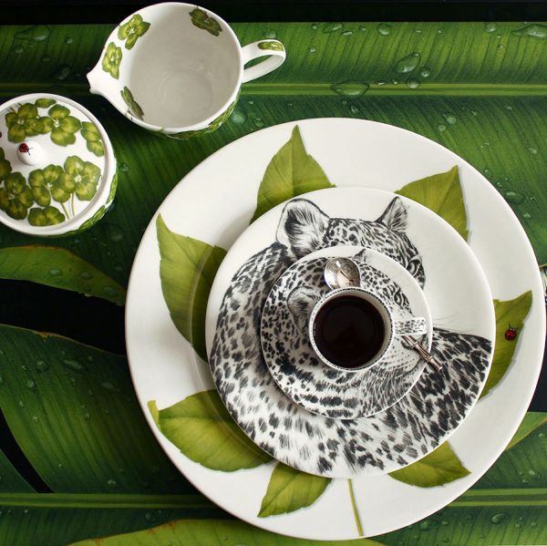 Чашка с блюдцем кофейная leopard 100 мл, WILD SPIRIT TAITU