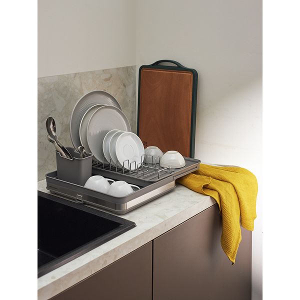 Сушилка для посуды atle раздвижная большая, серая Smart Solutions