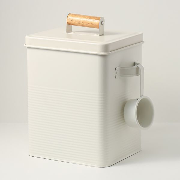 Банка для хранения универсальная irmel 6.2 л, с ложкой, молочная Smart Solutions