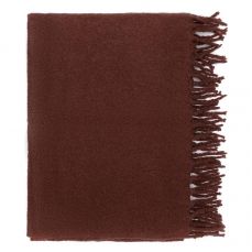 Плед мохеровый шоколадного цвета из коллекции essential, 130х180 см Tkano