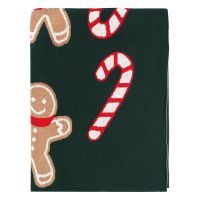 Плед из хлопка с новогодним рисунком gingerman из коллекции new year essential, 130x180 см Tkano